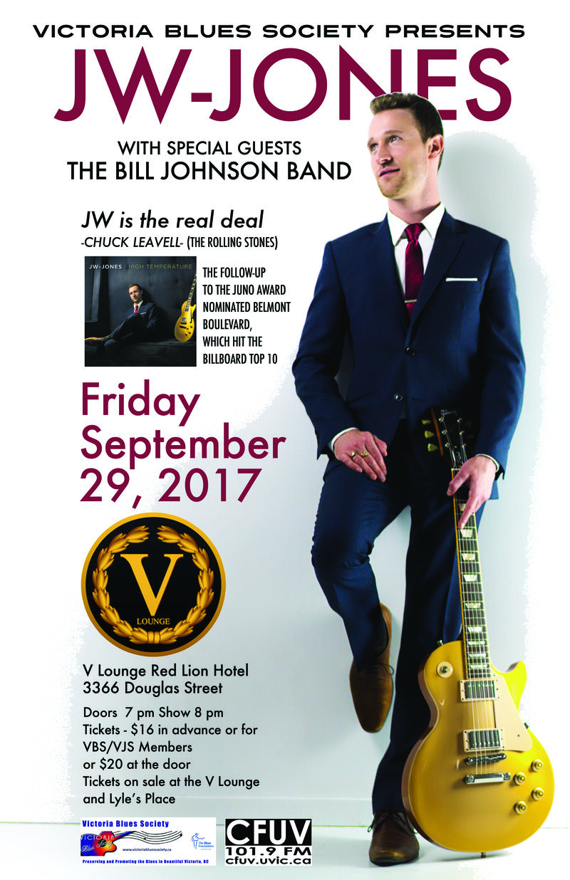 JW-Jones: JW-Jones, The Bill Johnson Blues Band @ V-lounge Sep 29 2017 - May 6th @ V-lounge