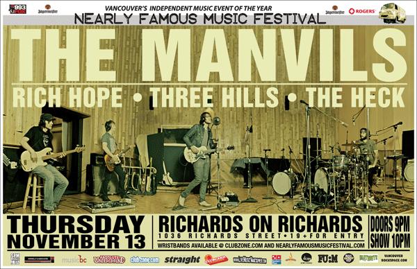 The Manvils, Rich Hope, Three Hills, The Heck @ Richard's On Richards Nov 13 2008 - May 6th @ Richard's On Richards