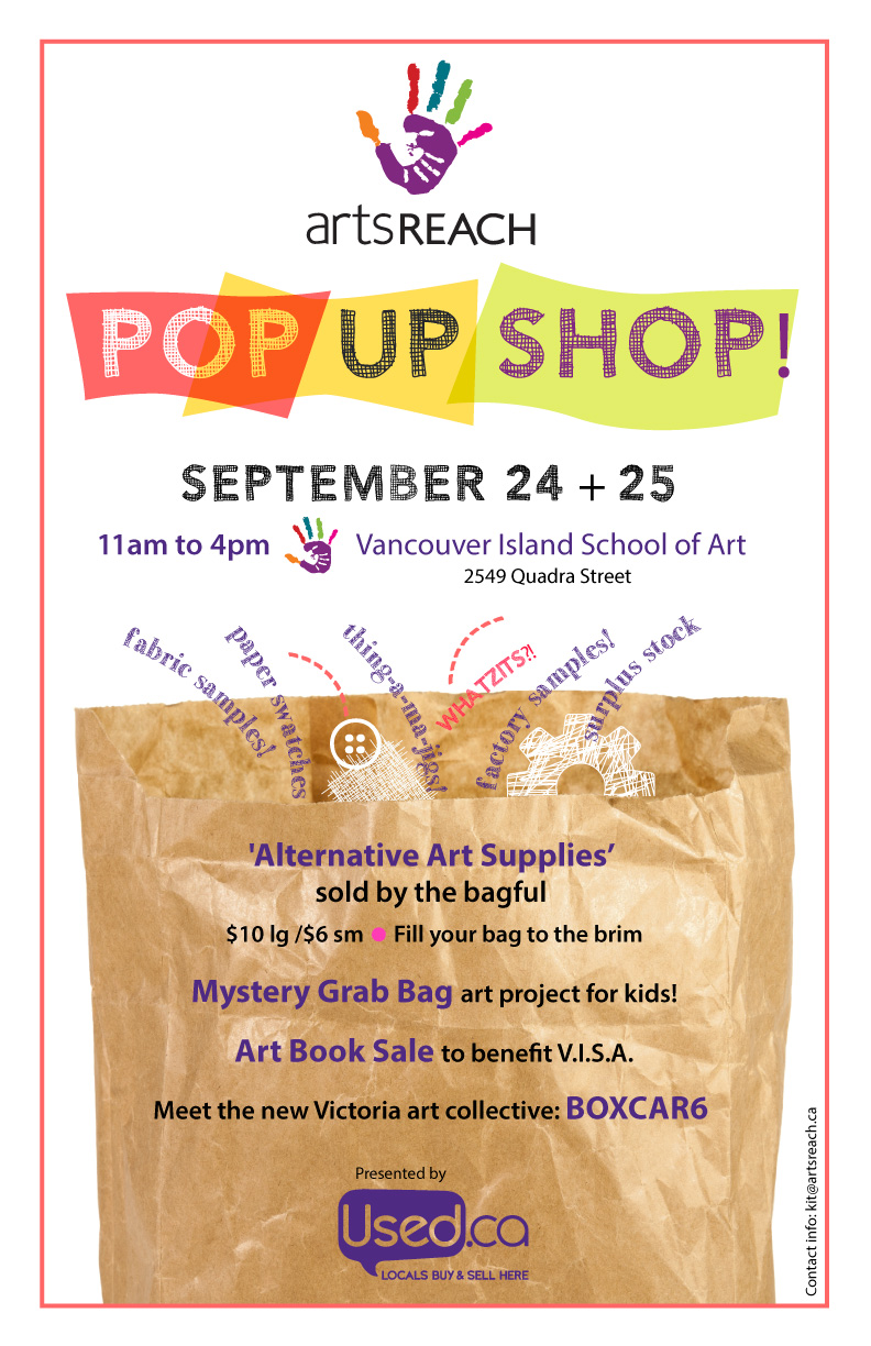 artsREACH Pop Up Shop @ Vancouver Island School of Art - Sep 24, 2016