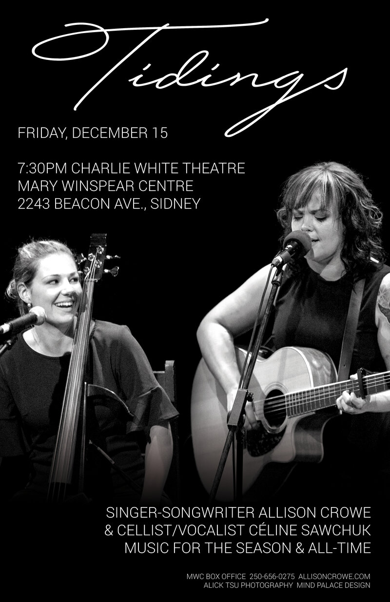 Tidings:: Allison Crowe, C&eacute;line Sawchuk @ Mary Winspear Centre Dec 15 2017 - May 13th @ Mary Winspear Centre