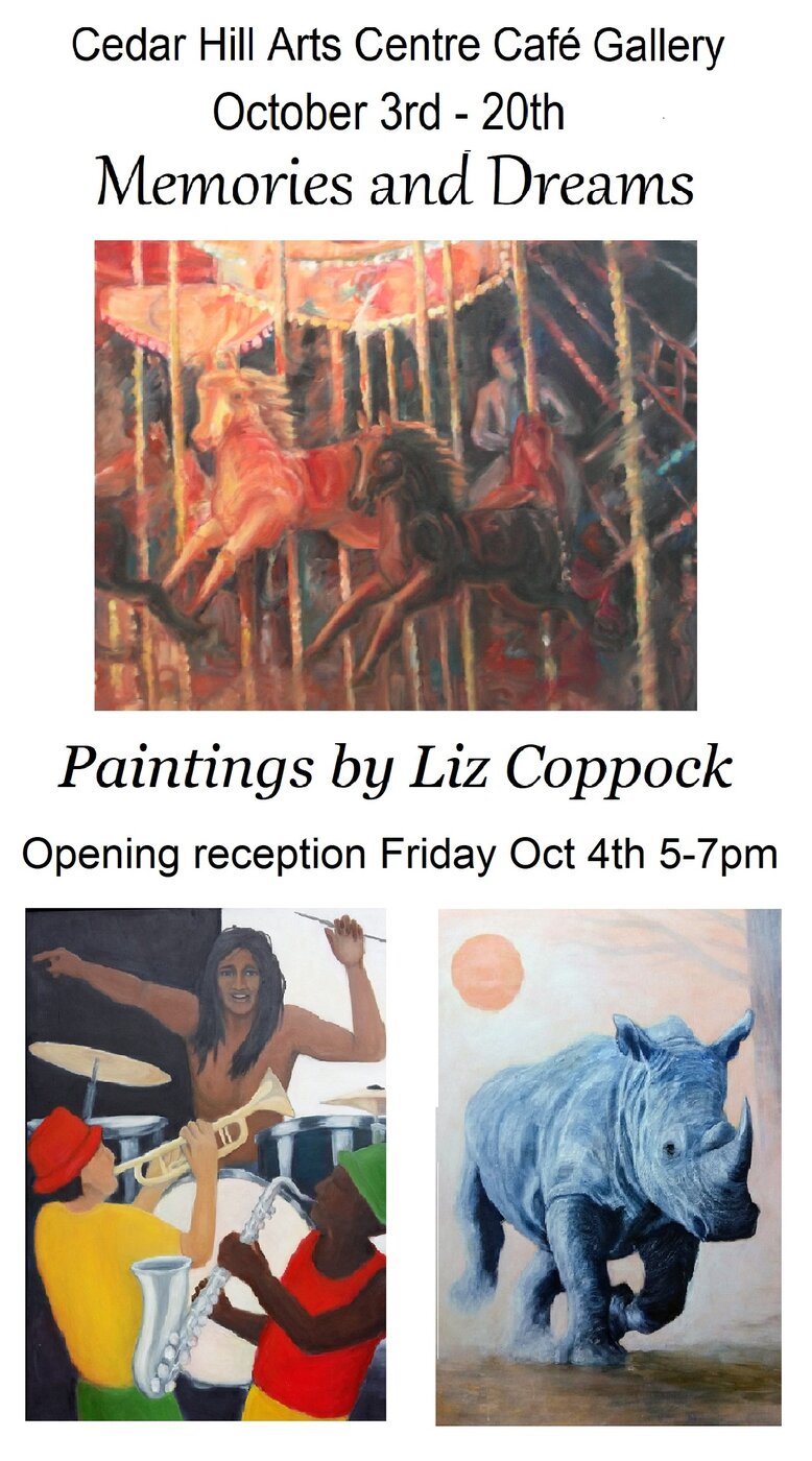 Exhibition: Memories and Dreams: Liz Coppock @ The Arts Centre at Cedar Hill  Oct 3 2019 - May 16th @ The Arts Centre at Cedar Hill 