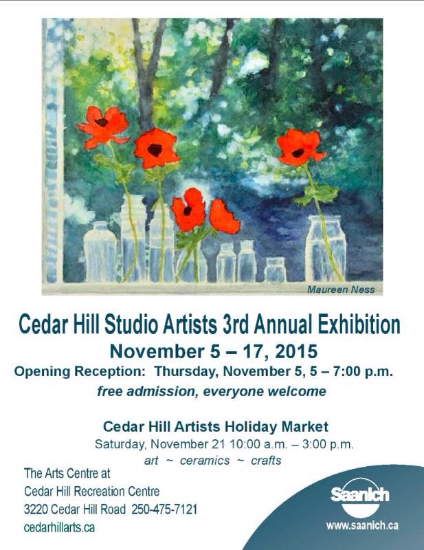 Cedar Hill Studio Artists 3rd. Annual Exhibition @ The Arts Centre at Cedar Hill  - Nov 05, 2015