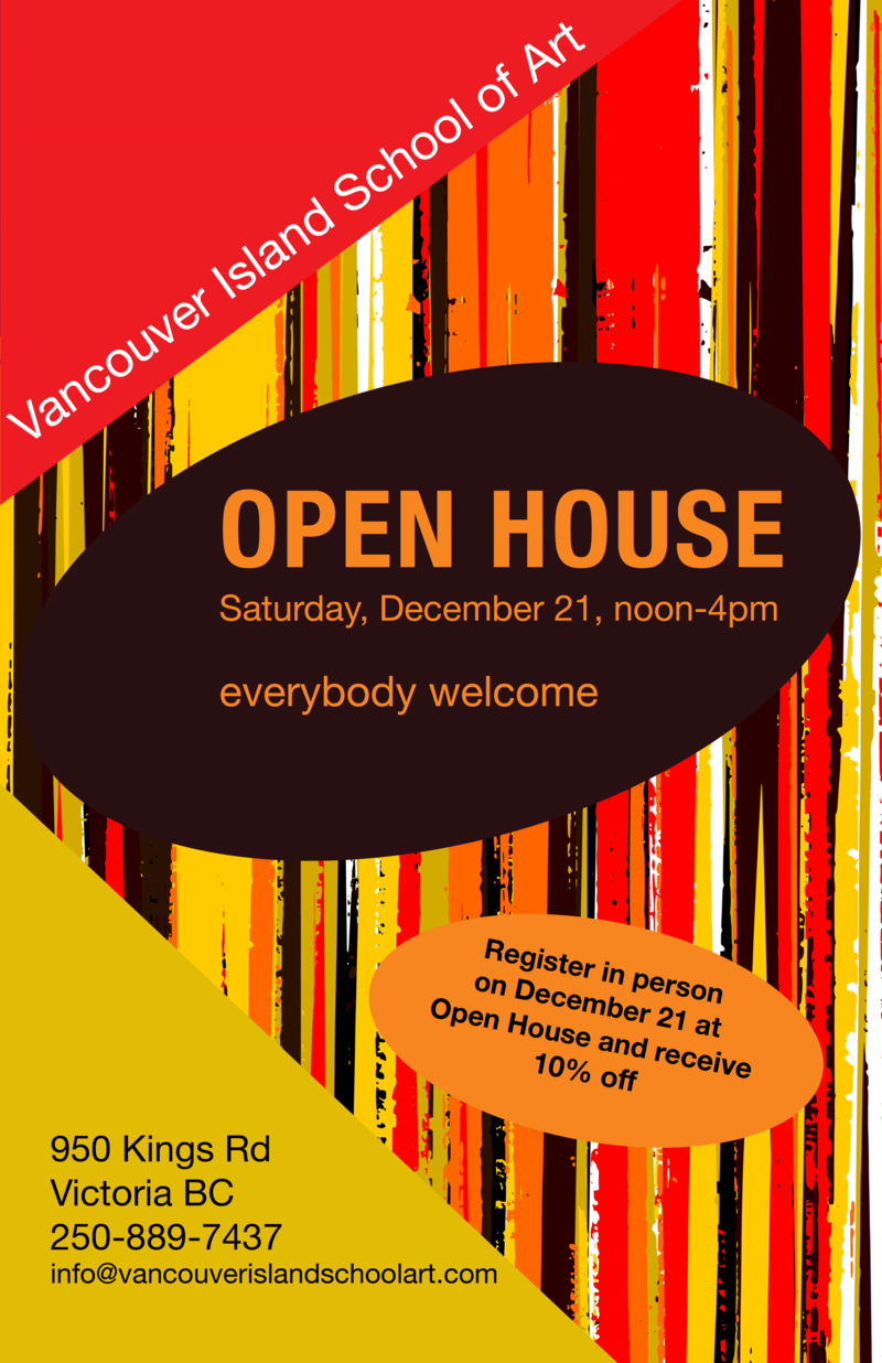 VISA Open House @ Vancouver Island School of Art Dec 21 2019 - Jun 9th @ Vancouver Island School of Art