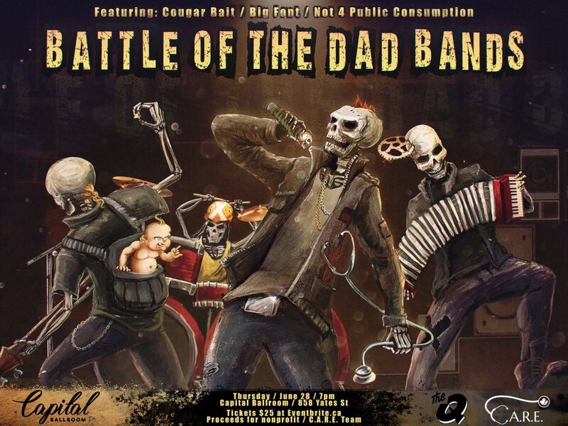 Battle of the Dad Bands: Cougar Bait, Big Font, Not 4 Public Consumption @ Capital Ballroom Jun 28 2018 - Jun 7th @ Capital Ballroom