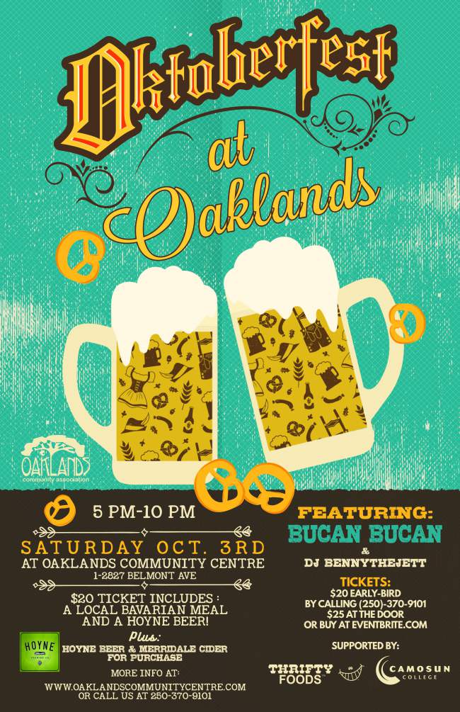 Oktoberfest at Oaklands with Bučan Bučan: Bučan Bučan, DJ BENNY THE JETT @ Oaklands Community Association Oct 3 2015 - May 6th @ Oaklands Community Association
