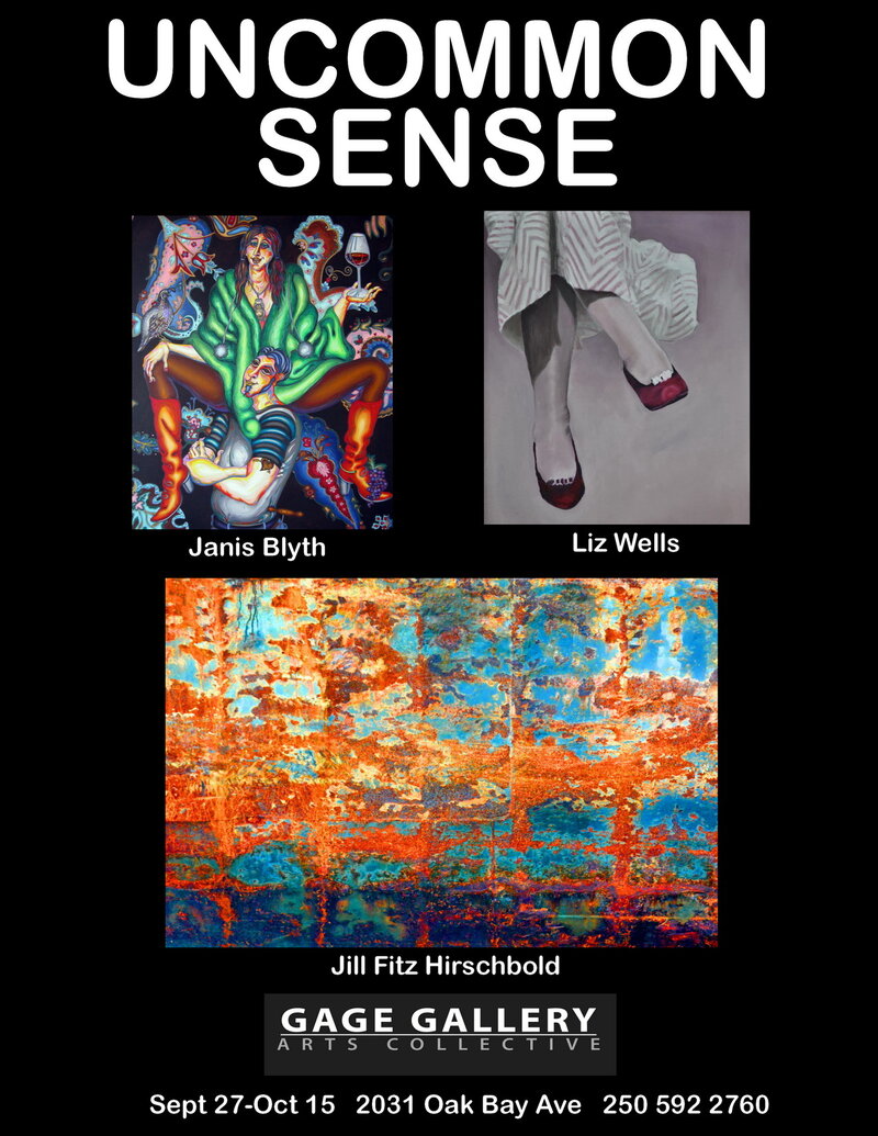 Uncommon Sense: Janis Blyth, Jill Fitz Hirschbold, Liz Wells @ Gage Gallery Arts Collective Sep 27 2016 - May 7th @ Gage Gallery Arts Collective