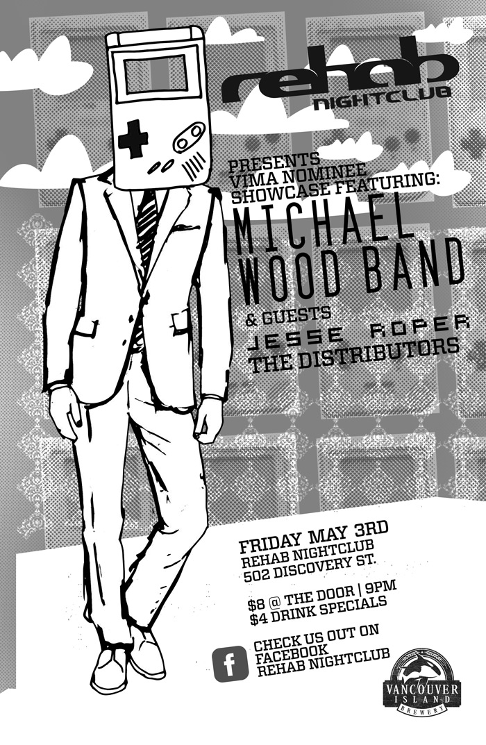 *A night of indie rock talent not to be missed*: Michael Wood Band, The Distributors, Jesse Roper @ REHAB NIGHTCLUB May 3 2013 - May 2nd @ REHAB NIGHTCLUB