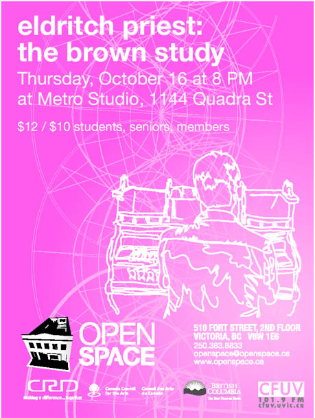the brown study: eldritch priest with Christopher Butterfield, guitar; Kenji Fuse, viola; Mike Mazza trumpet; Rachael Wadham; Christopher Reiche, keyboards; Catherine Carignan, bassoon @ Metro Studio Oct 16 2008 - Jun 4th @ Metro Studio