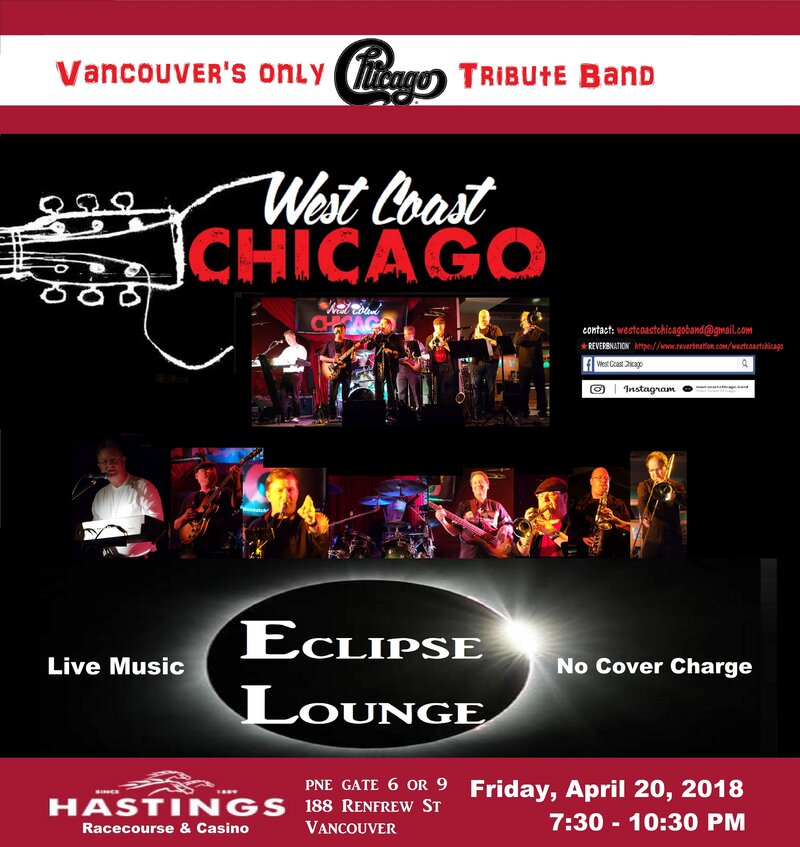Racing Launch Party: West Coast Chicago @ The Eclipse Lounge - Hastings Racecourse Apr 20 2018 - May 6th @ The Eclipse Lounge - Hastings Racecourse