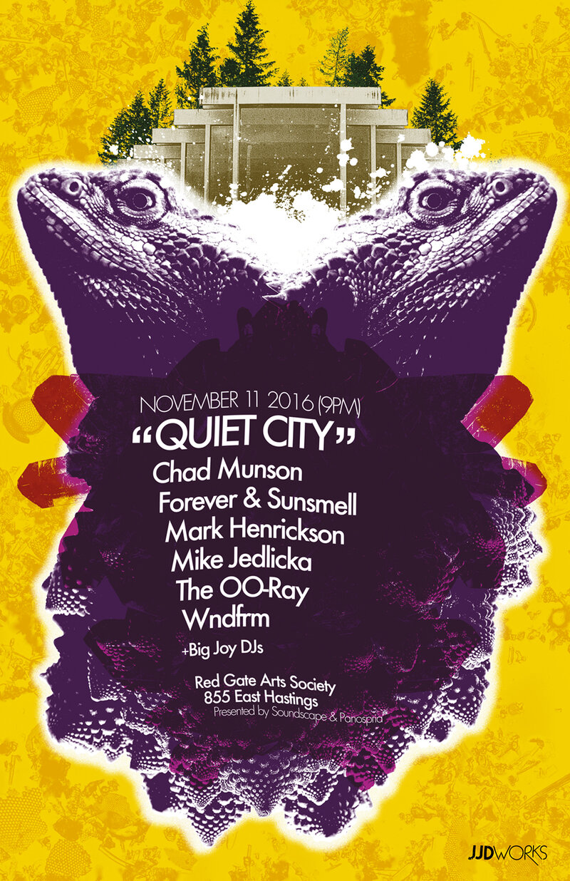 Quiet City #30: Chad Munson, Forever n Sunsmell, Mike Jedlicka, The OO-Ray, Wndfrm, Big Joy DJs, VJ Mark Henrickson  @ The Red Gate Nov 11 2016 - May 16th @ The Red Gate