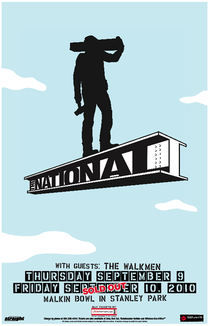 The National, The Walkmen @ Malkin Bowl (Stanley Park) Sep 10 2010 - May 6th @ Malkin Bowl (Stanley Park)
