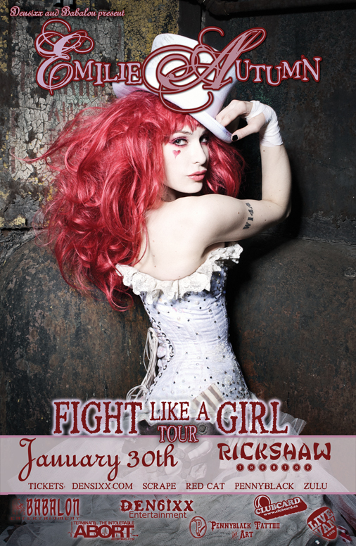 *CANCELLED* An Intimate Evening with Emilie Autumn: Emilie Autumn @ Rickshaw Theatre Jan 30 2012 - May 6th @ Rickshaw Theatre