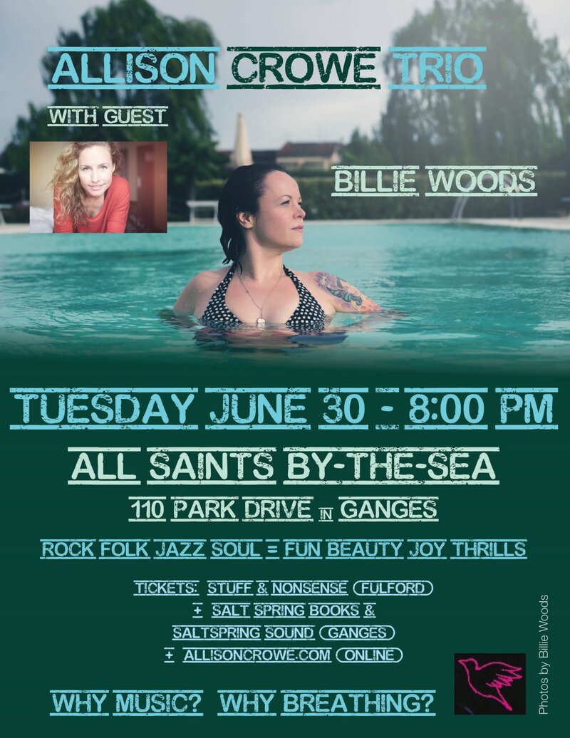 Allison Crowe, Billie Woods @ All Saints by-the-Sea Jun 30 2015 - May 7th @ All Saints by-the-Sea
