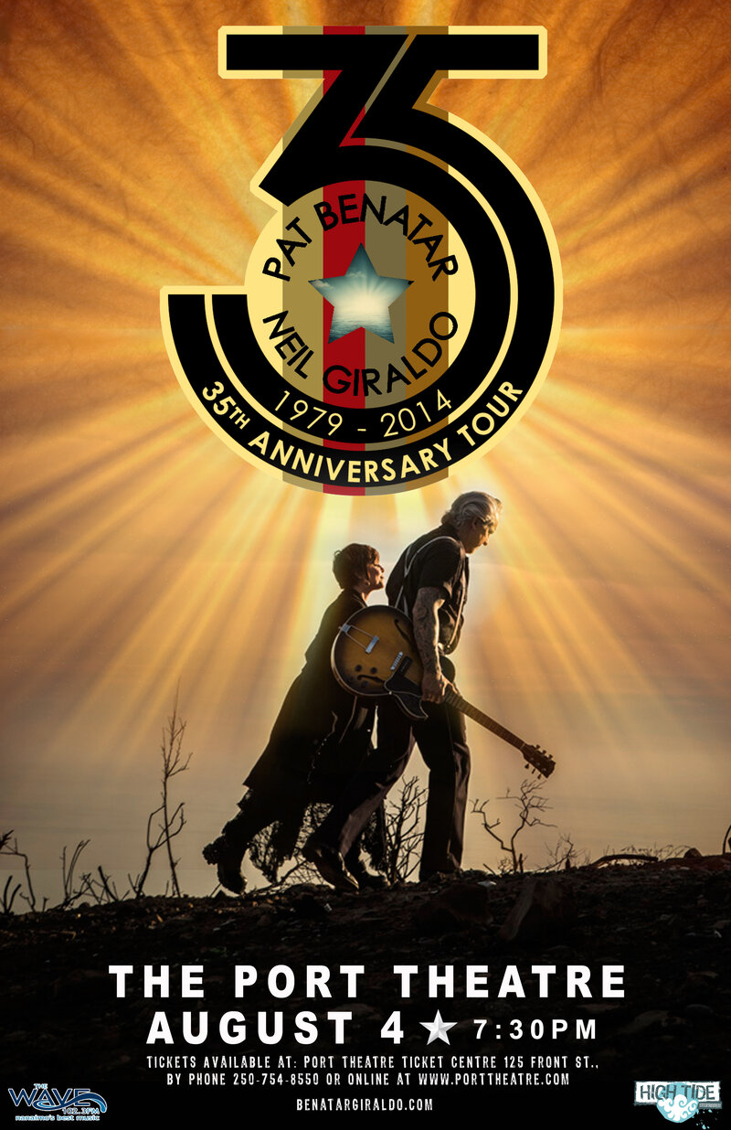 The Wave 102.3 and High Tide Entertainment present The 35th Anniversary Tour: Pat Benatar and Neil Giraldo @ The Port Theatre Aug 4 2014 - May 6th @ The Port Theatre