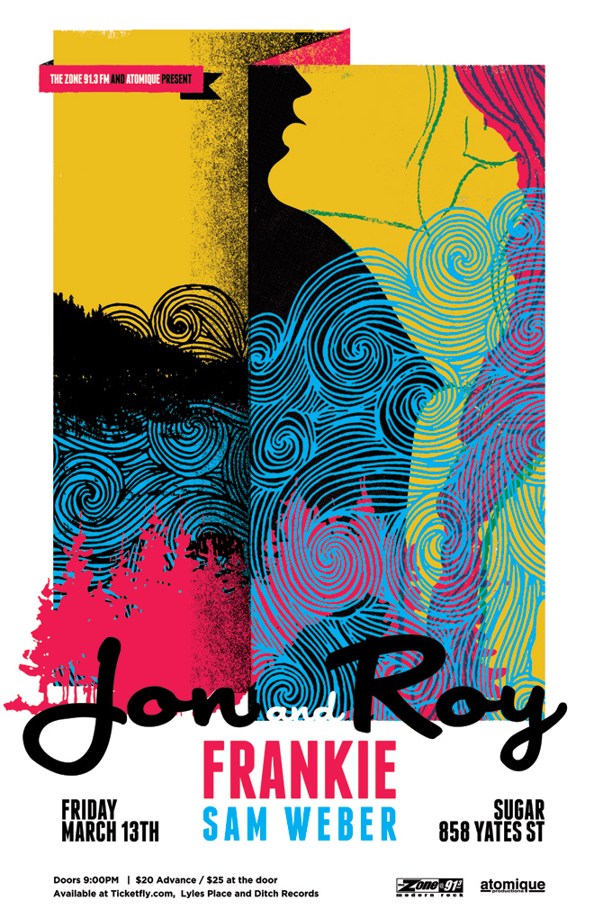 Jon and Roy, FRANKIE, Sam Weber @ Capital Ballroom Mar 13 2015 - May 6th @ Capital Ballroom