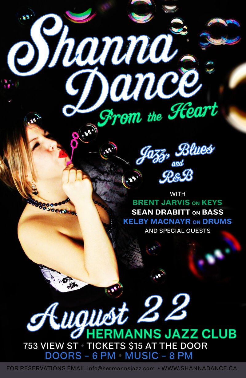 From the heart: Shanna Dance, Brent Jarvis (Keys), Sean Drabitt (Bass), Kelby MacNayr (Drums) @ Hermann's Jazz Club Aug 22 2014 - May 13th @ Hermann's Jazz Club