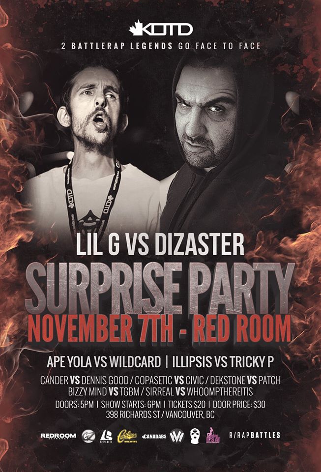 KOTD Presents SURPRISE PARTY @ The Red Room Nov 7 2015 - Jun 21st @ The Red Room