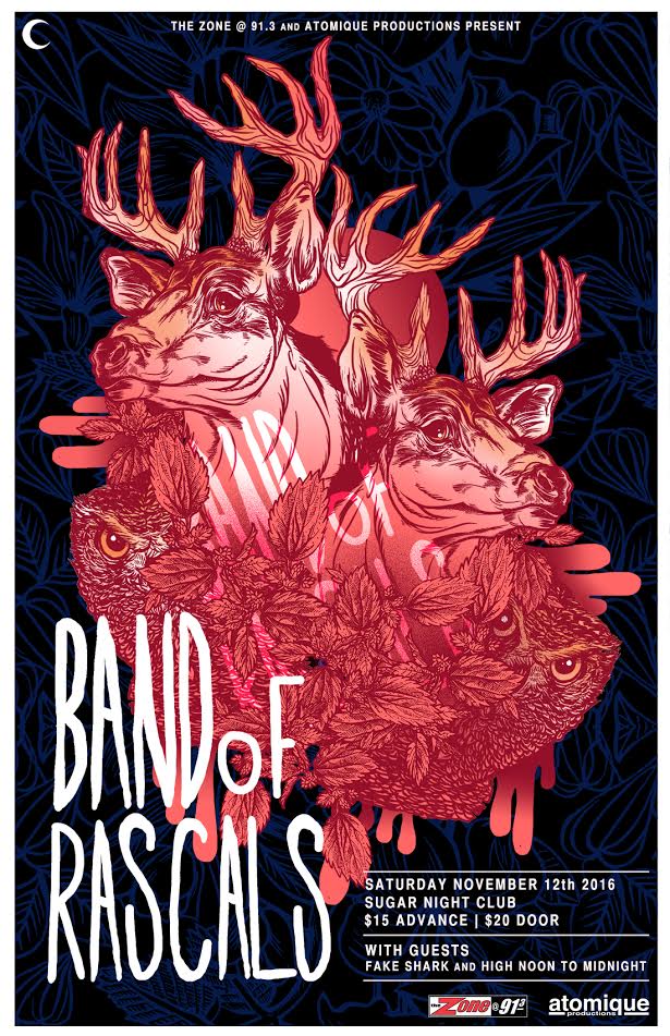 Band of Rascals, Fake Shark, High Noon to Midnight @ Capital Ballroom Nov 12 2016 - May 2nd @ Capital Ballroom