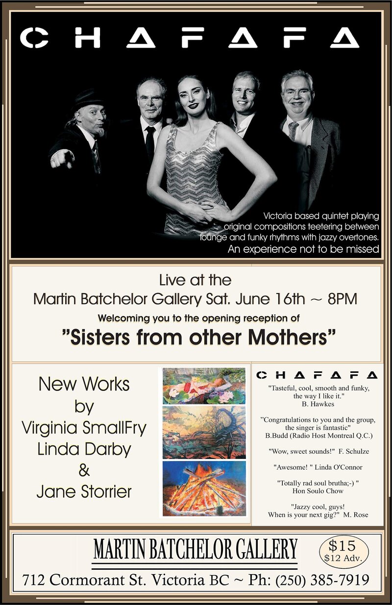 Martin Batchelor Gallery: Chafafa, Linda Darby, Virginia SmallFry, Jane Storrier @ 712 Cormorant st Jun 16 2018 - May 5th @ 712 Cormorant st