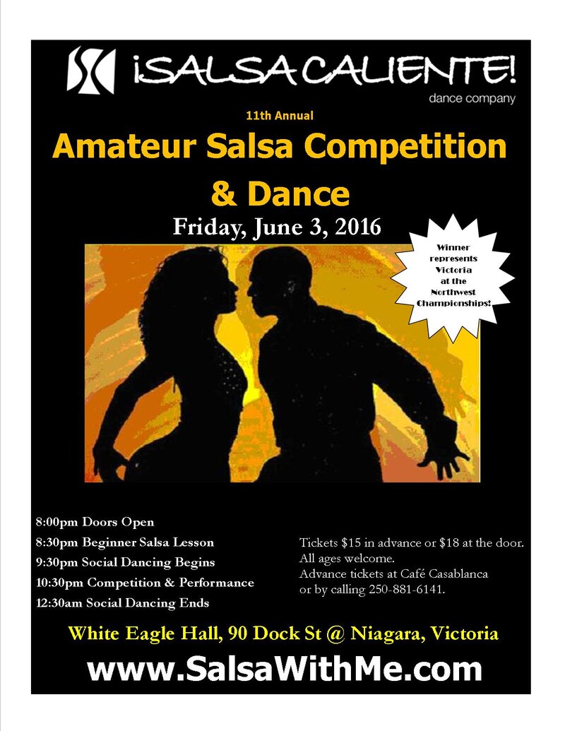 Amateur Salsa Competition & All Ages Dance @ White Eagle Polish Hall Jun 3 2016 - Jun 12th @ White Eagle Polish Hall