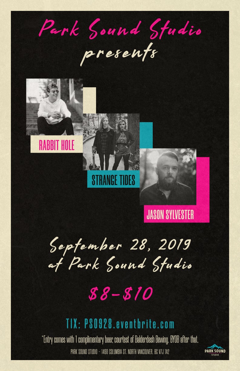 Rabbit Hole, Strange Tides, Jason Sylvester @ Park Sound Studio Sep 28 2019 - May 6th @ Park Sound Studio