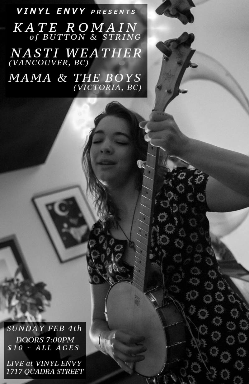 Kate Romain, Nasti Weather, Mama and the Boys  @ Vinyl Envy Feb 4 2018 - Jun 6th @ Vinyl Envy