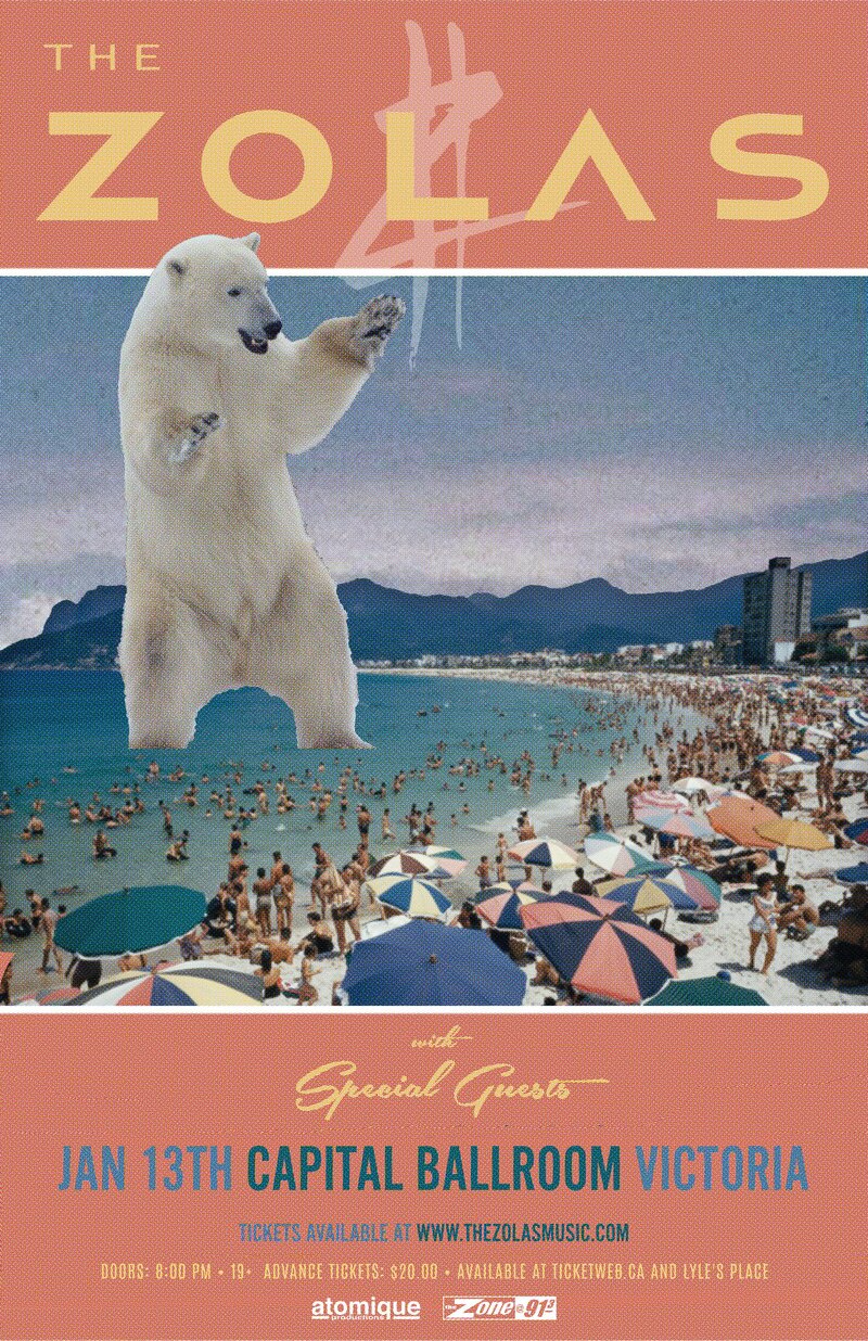 The Zolas , Alex Little & The Suspicious Minds @ Capital Ballroom Jan 13 2018 - May 13th @ Capital Ballroom