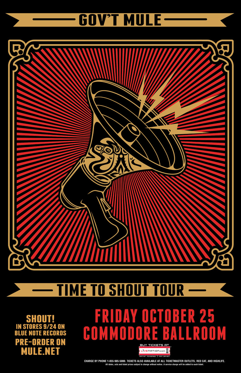 Gov't Mule @ The Commodore Ballroom Oct 25 2013 - May 5th @ The Commodore Ballroom