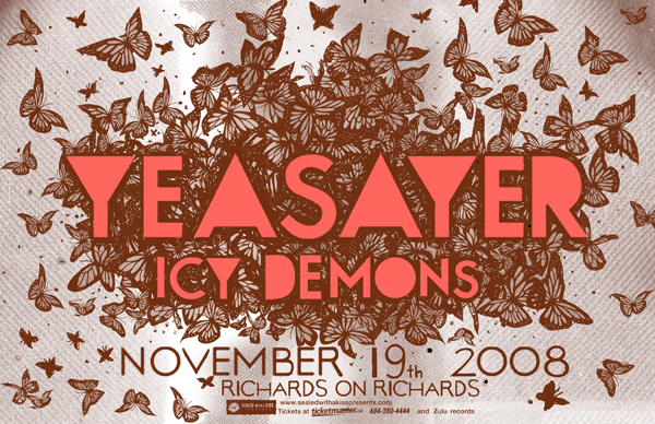 Yeasayer, Icy Demons @ Richard's On Richards Nov 19 2008 - May 7th @ Richard's On Richards