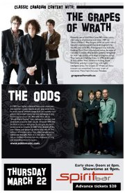 Grapes Of Wrath @ The Hume Hotel-Spiritbar Mar 22 2012 - May 6th @ The Hume Hotel-Spiritbar