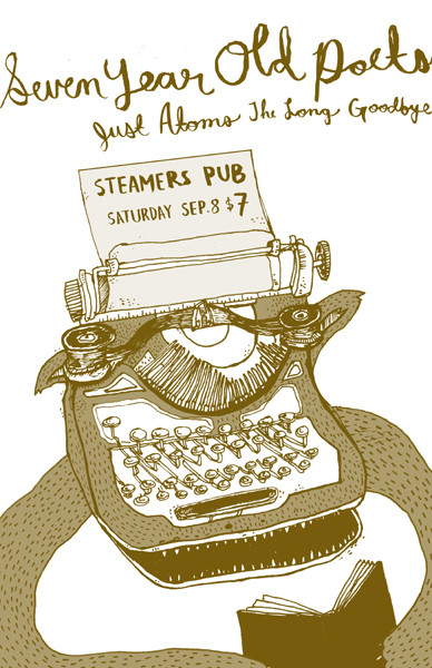buy a cd for $10 and get in free!  bring your bedouin soudclash ticket stubbs and get in for $5: seven year old poets, Just Atoms, the long goodbye @ Steamers Pub Sep 8 2007 - May 1st @ Steamers Pub