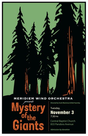 Mystery of the Giants: Meridiem Wind Orchestra @ Central Baptist Church - Nov 03, 2015