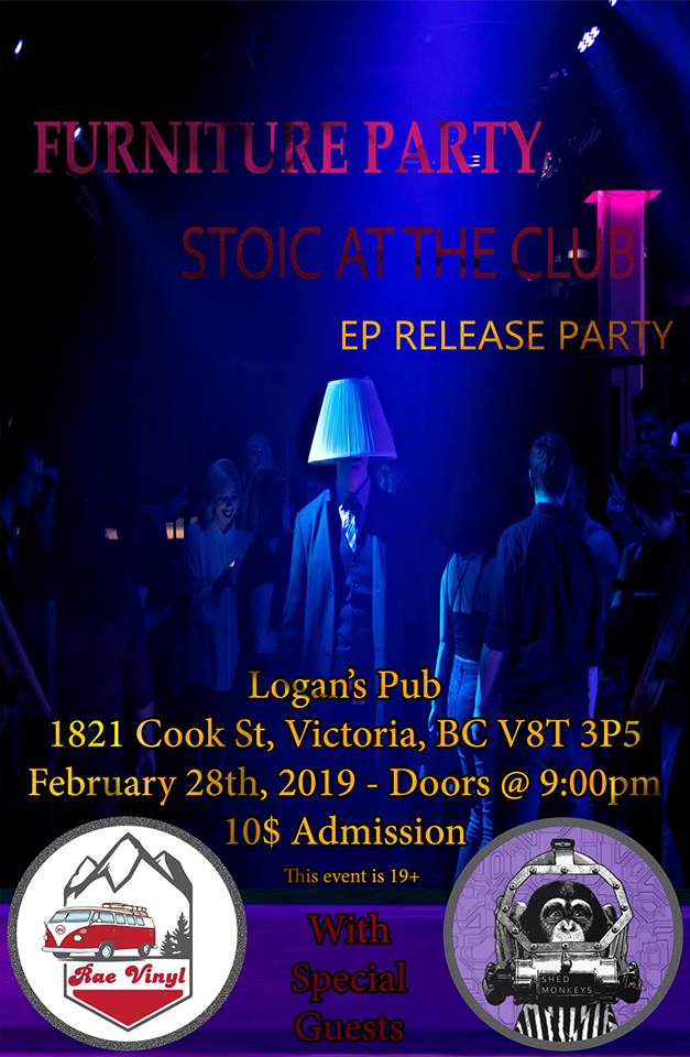 Furniture Party - EP Release Show: Furniture Party, Shed Monkeys, Rae Vinyl @ Logan's Pub Feb 28 2019 - May 6th @ Logan's Pub