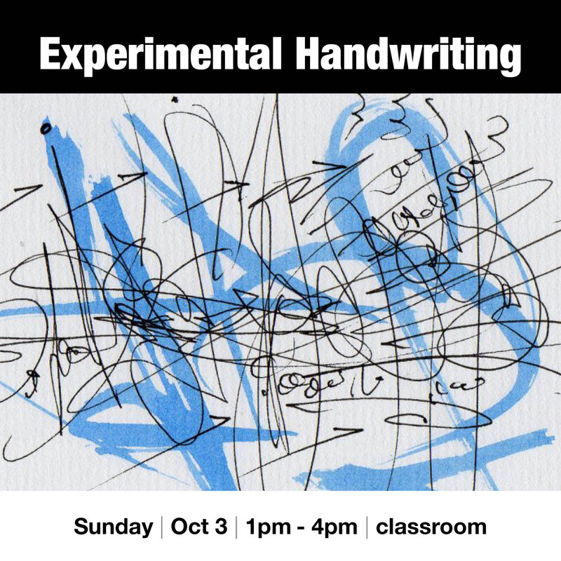 Experimental Handwriting @ Vancouver Island School of Art Oct 3 2021 - Jun 4th @ Vancouver Island School of Art