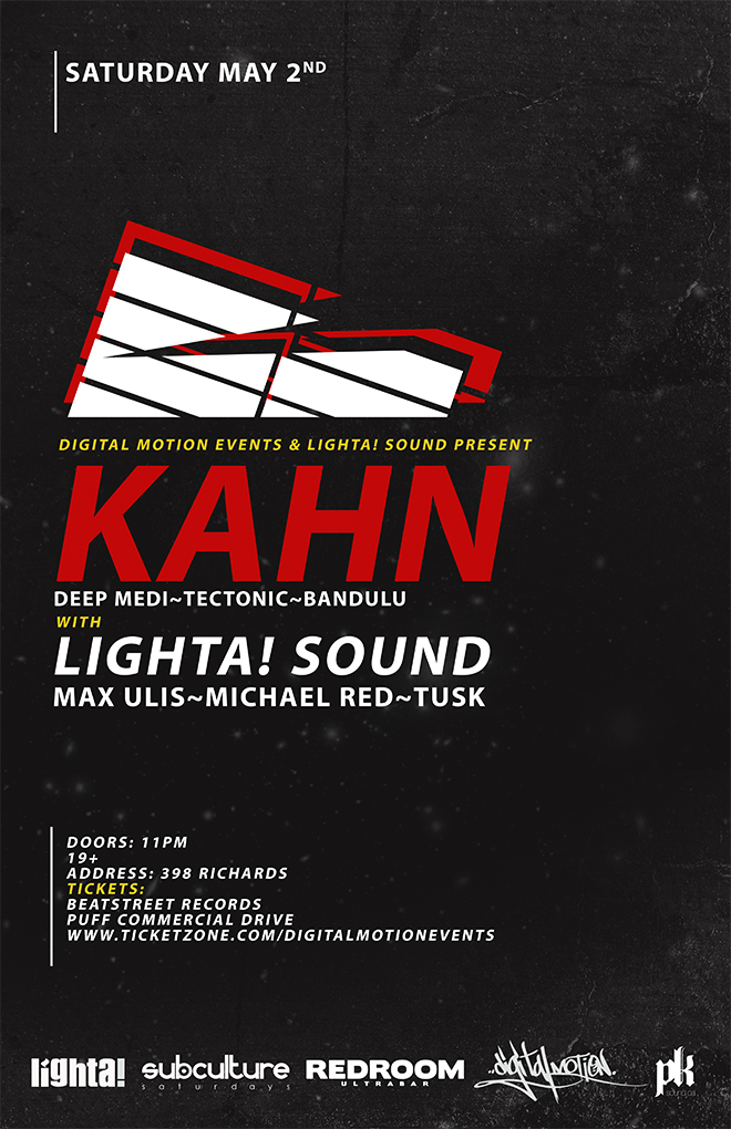 SUBculture Saturdays Feat: KAHN, Max Ulis, Michael Red, TUSK @ The Red Room May 2 2015 - Jun 20th @ The Red Room