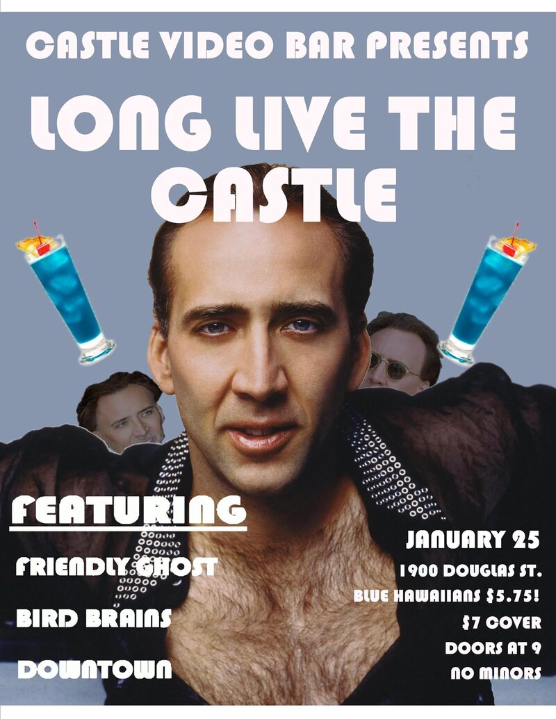 "LONG LIVE THE CASTLE": FRIENDLY GHOST, Downtown, Bird Brains @ The Castle Video Bar (at Paul's Motor Inn) Jan 25 2013 - May 7th @ The Castle Video Bar (at Paul's Motor Inn)