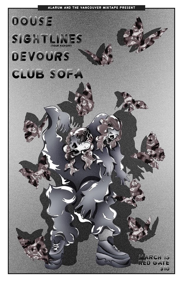 Douse, Sightlines, DEVOURS, Club Sofa @ The Red Gate - Mar 15, 2019