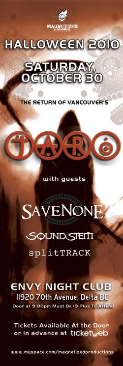 THE RETURN OF JAR. HALLOWEEN BASH: JAR., Savenone, Soundstem, splitTRACT @ Envy Nightclub (fka Cheers) Oct 30 2010 - May 6th @ Envy Nightclub (fka Cheers)