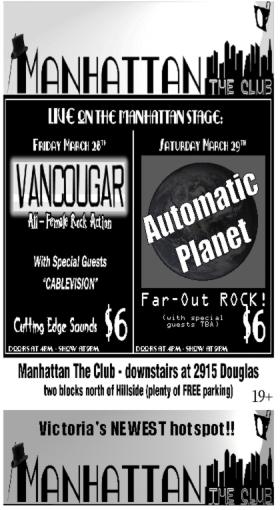 Vancougar, Cablevision @ Manhattan The Club Mar 28 2008 - May 5th @ Manhattan The Club