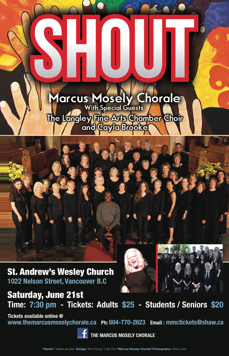 The Marcus Mosely Chorale, Marcus Mosely, Bill Sample, Cayla Brooke, Langley Fine Arts Chamber Choir @ St. Andrew's-Wesley Church - Jun 21, 2014