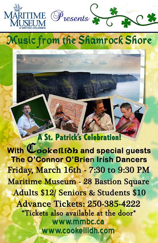 COOKEILIDH - Music from the Shamrock Shore: Cookeilidh @ Maritime Museum of BC Mar 16 2012 - Jun 8th @ Maritime Museum of BC