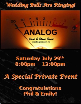 Analog @ Private Wedding Party - Jul 29, 2017