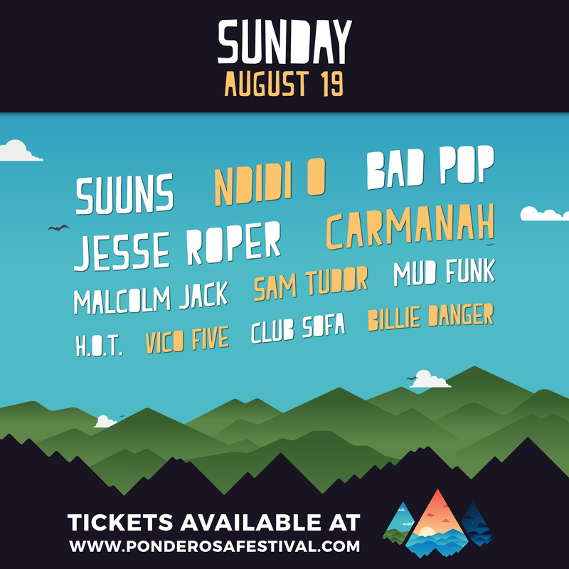 Carmanah, Jesse Roper @ Ponderosa Festival Aug 19 2018 - May 11th @ Ponderosa Festival