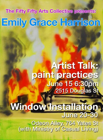 Emily Grace Harrison: Odeon Alley Window Gallery: Emily Grace Harrison  @ the fifty fifty arts collective Jun 20 2017 - Jun 5th @ the fifty fifty arts collective