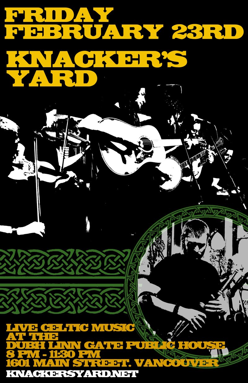 Live Celtic Music ft: Knacker's Yard @ Dubh Linn Gate  Main Street - Feb 23, 2018