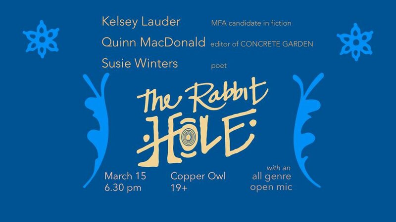 Rabbit Hole: Kelsey Lauder , QUINN MacDONALD, SUSIE WINTERS @ Copper Owl Mar 15 2017 - Jun 4th @ Copper Owl