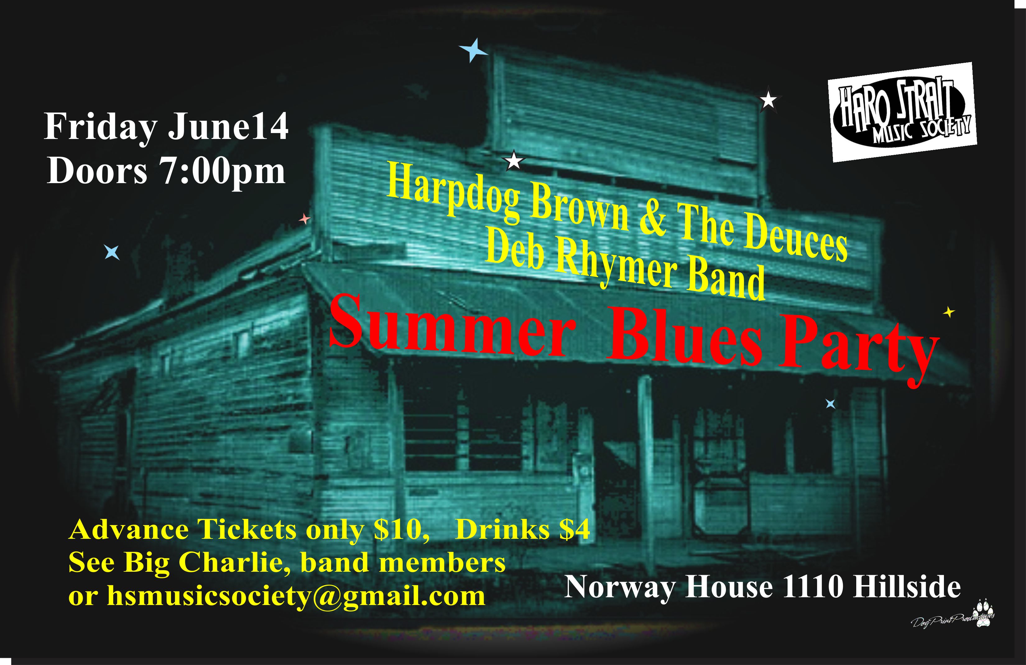 Harpdog Brown Band, The Deb Rhymer Band, The Deuces @ Sons of Norway Jun 14 2013 - May 13th @ Sons of Norway