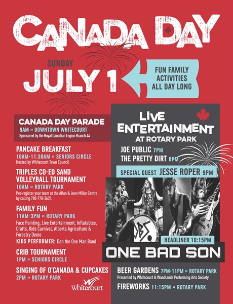 Jesse Roper, One Bad Son @ Downtown Whitecourt Jul 1 2018 - May 6th @ Downtown Whitecourt