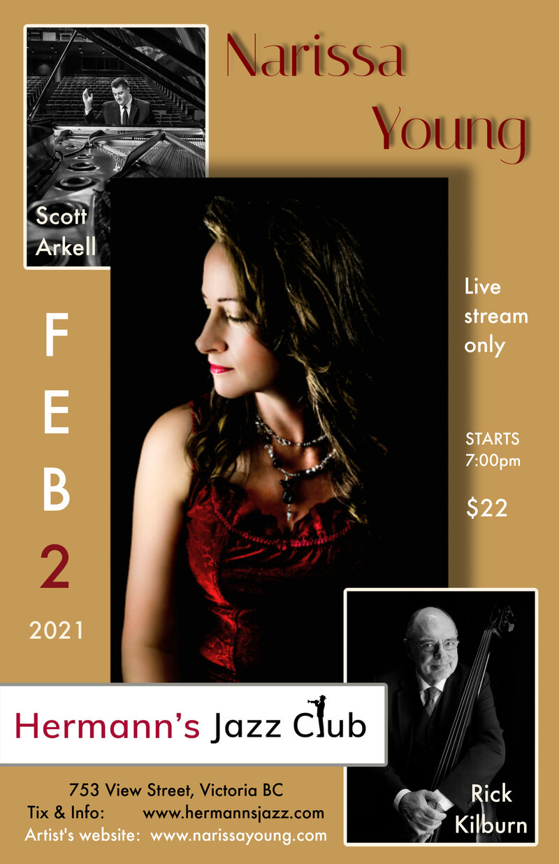 The Narissa Young Trio @ Hermann's Jazz Club Feb 2 2021 - Jun 4th @ Hermann's Jazz Club