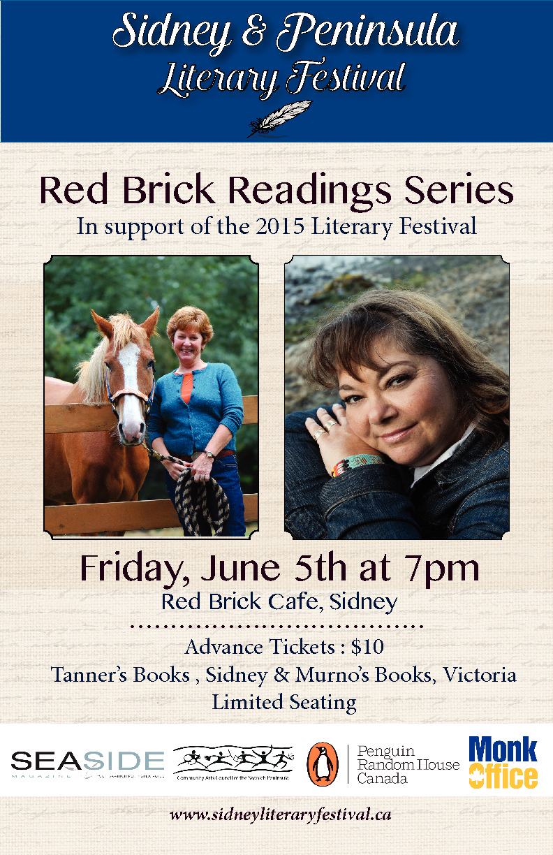 Visionary Authors Read in Sidney: Pamela Porter, Monique Gray Smith @ Red Brick Cafe, Sidney BC - Jun 05, 2015